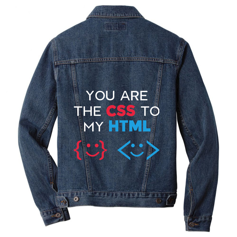 Funny Css Html Web Developer Programmer Nerd Geek  Men Denim Jacket | Artistshot