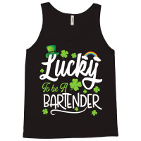 Funny Lucky To Be A Bartender Shamrock St Patricks Tank Top | Artistshot