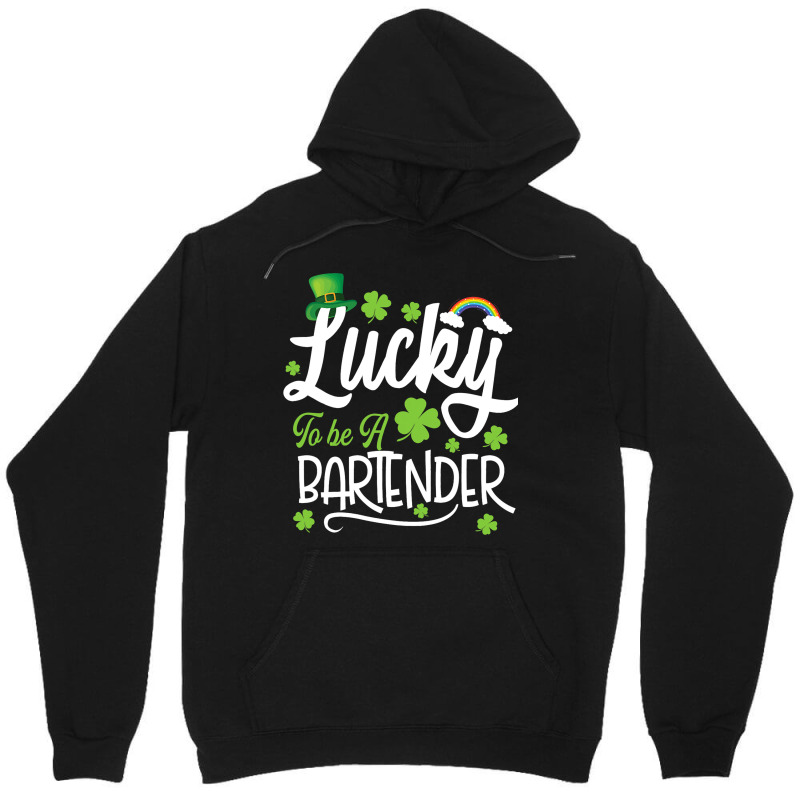 Funny Lucky To Be A Bartender Shamrock St Patricks Unisex Hoodie by MalenyJanis | Artistshot