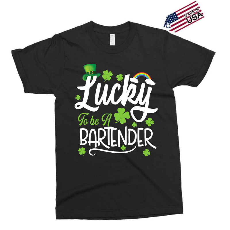 Funny Lucky To Be A Bartender Shamrock St Patricks Exclusive T-shirt by MalenyJanis | Artistshot