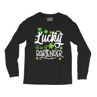 Funny Lucky To Be A Bartender Shamrock St Patricks Long Sleeve Shirts | Artistshot