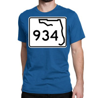 Florida State Road Sr 934  United States Highway Shield Sign Classic T-shirt | Artistshot