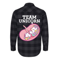 Gender Reveal Party Team Cute Unicorn Girl Boy Pin Flannel Shirt | Artistshot