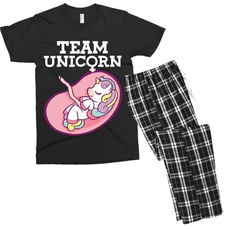 Gender Reveal Party Team Cute Unicorn Girl Boy Pin Men's T-shirt Pajama Set | Artistshot