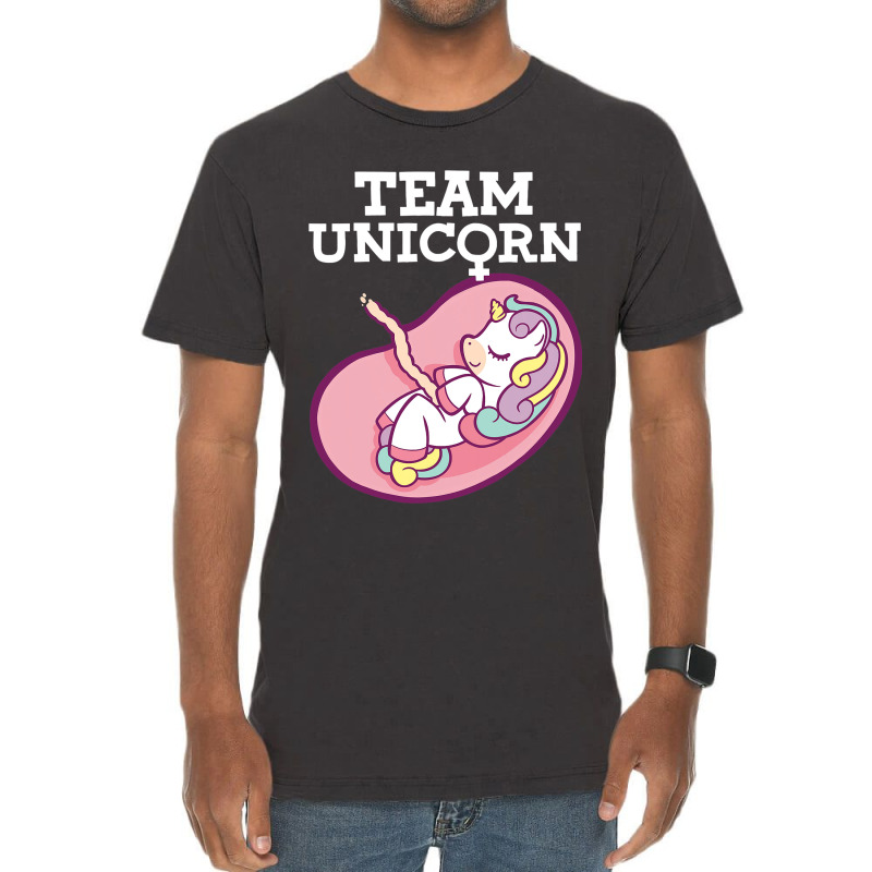 Gender Reveal Party Team Cute Unicorn Girl Boy Pin Vintage T-shirt | Artistshot