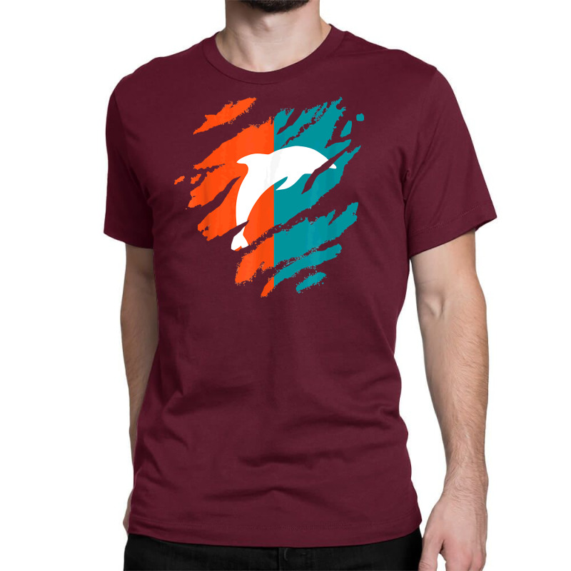 Miami Est 1966 Football Helmet Novelty Dolphin Sports 1 Classic T-shirt | Artistshot