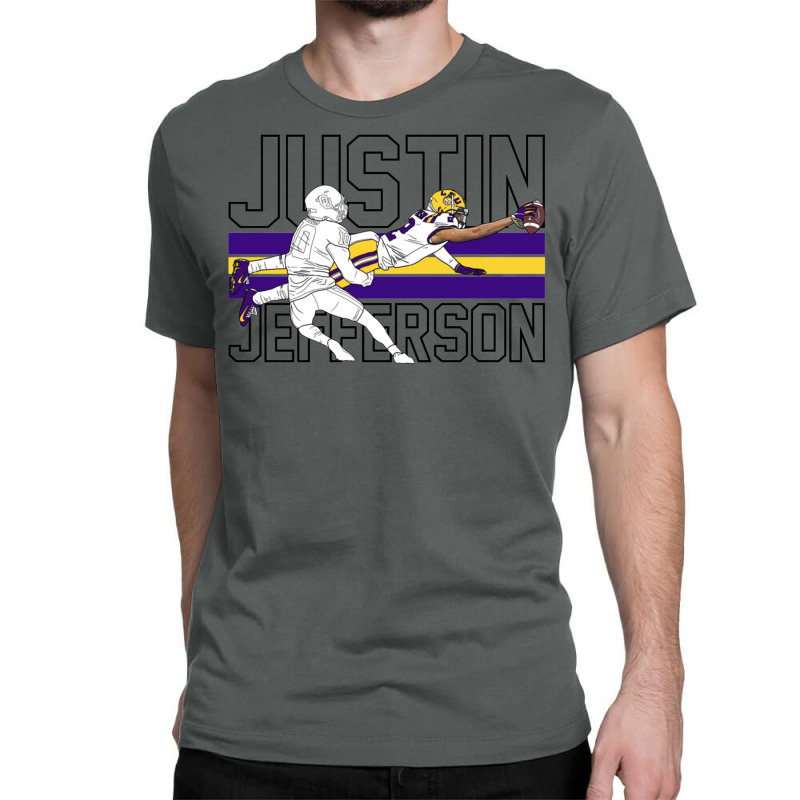 Custom Justin Jefferson Classic T-shirt By Lassbogluicg - Artistshot