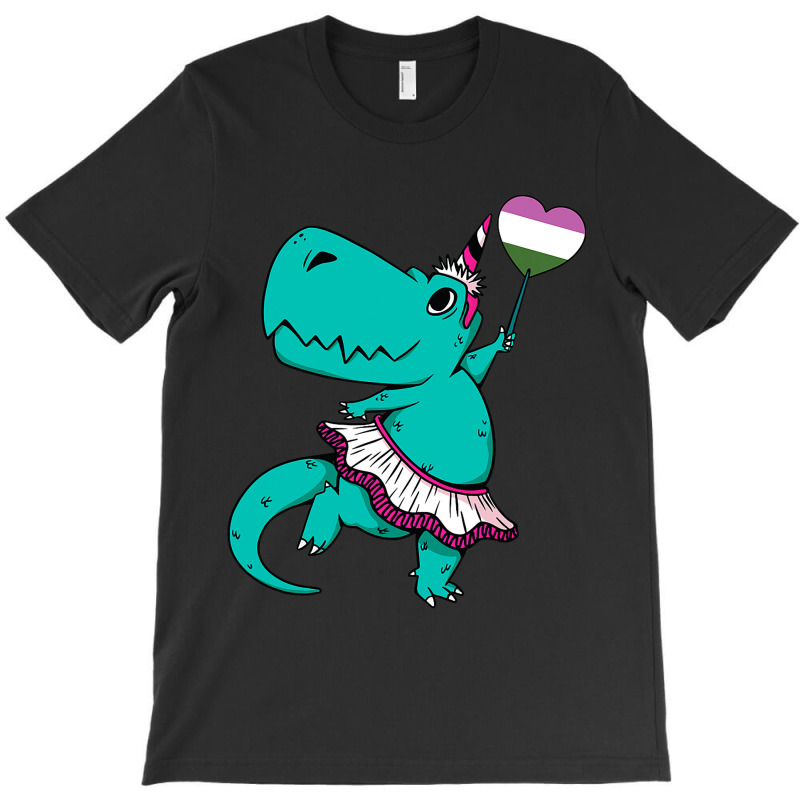 Genderqueersaurus Lgbtq Funny Trex Unicorn Pride A T-shirt | Artistshot