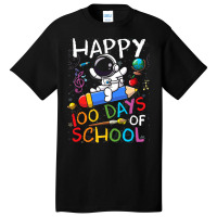 Happy 100 Days Of School Outer Astronaut Space Kid Basic T-shirt | Artistshot