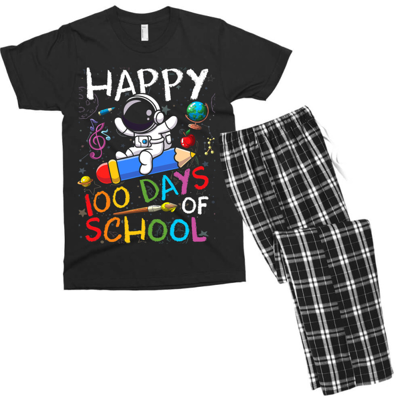 Happy 100 Days Of School Outer Astronaut Space Kid Men's T-shirt Pajama Set | Artistshot