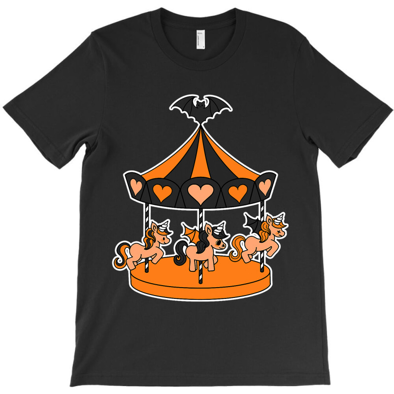 Halloween Carousel Pastel Goth Gothic Unicorn Pony T-shirt | Artistshot