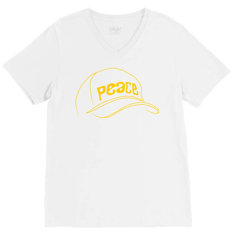 Minimalistic Line Art Illustration Of A Peaceful D V-Neck Tee by selos47 | Artistshot