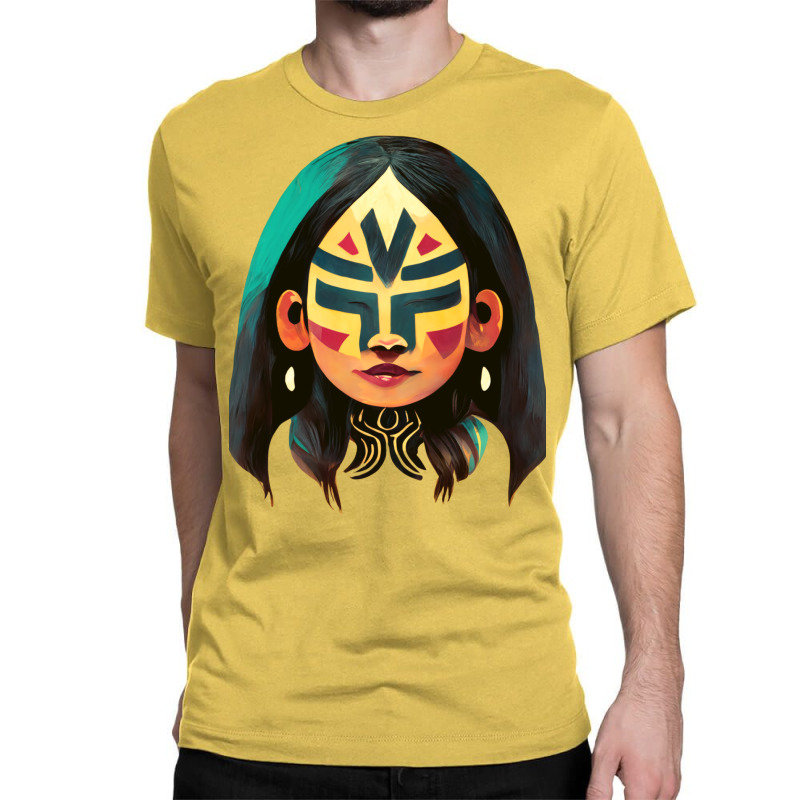 Copy Of Copy Of Mayan Luchador Warrior Woman 4 Classic T-shirt | Artistshot