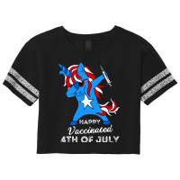 Happy Vaccinated 4th Of July Men Women Pro Vaccine Scorecard Crop Tee | Artistshot