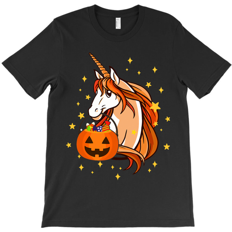 Funny Halloween Unicorn Pumpkin Trick Or Treating  T-shirt | Artistshot