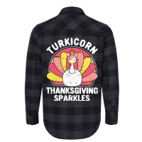 Funny Turkey Unicorn Animal Turkicorn Thanksgiving Flannel Shirt | Artistshot