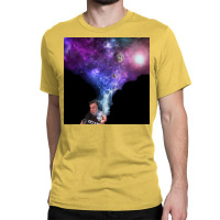 Elon Musk Smoking Outerspace Weed Poster Copy Classic T-shirt | Artistshot