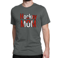 Hockey Mom With The Canadian Flag Outline Classic T-shirt | Artistshot