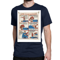 Funny Cpr Instructions Poster Classic T-shirt | Artistshot