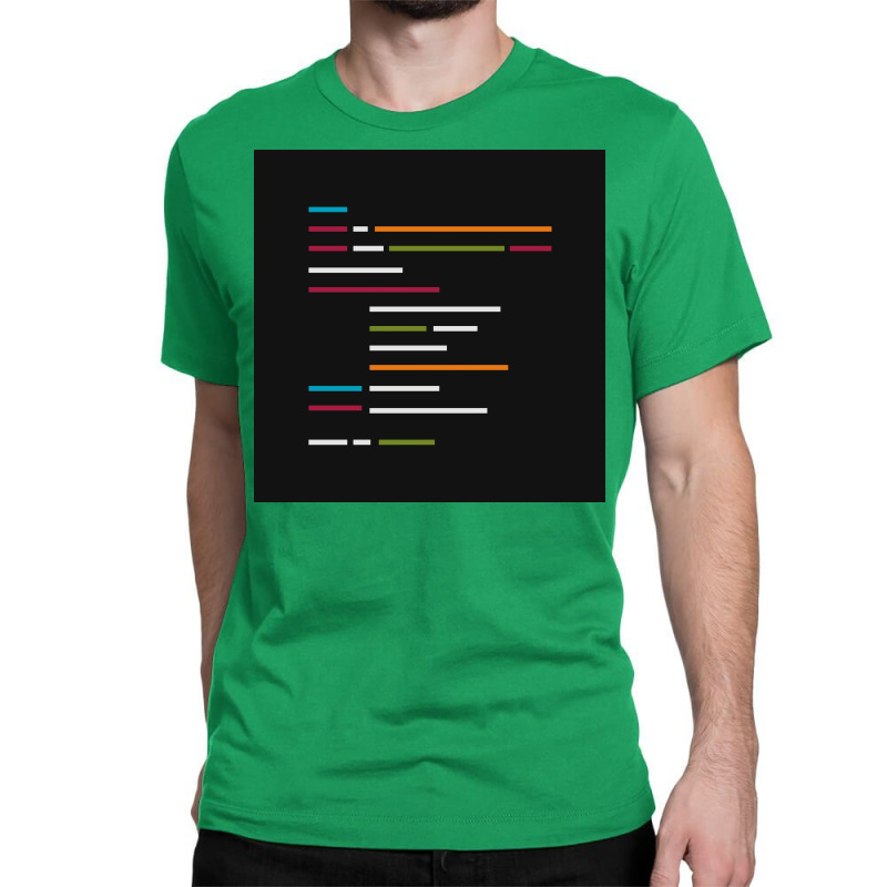 Lines Of Code On Dark Mode For Programming Lovers Poster Copy Classic T-shirt | Artistshot