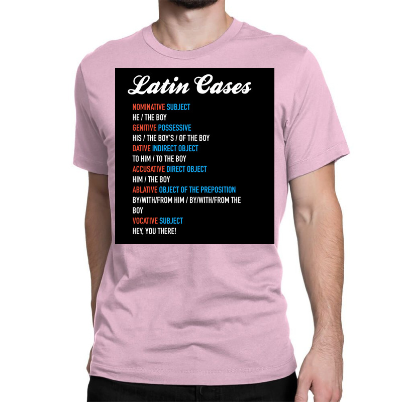 Latin Cases   Nominative Dative Accusative Etc Poster Classic T-shirt by yicunbuyarn | Artistshot