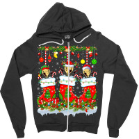 Funny Mandolin In Xmas Socks Lights Mandolin Chris Zipper Hoodie | Artistshot