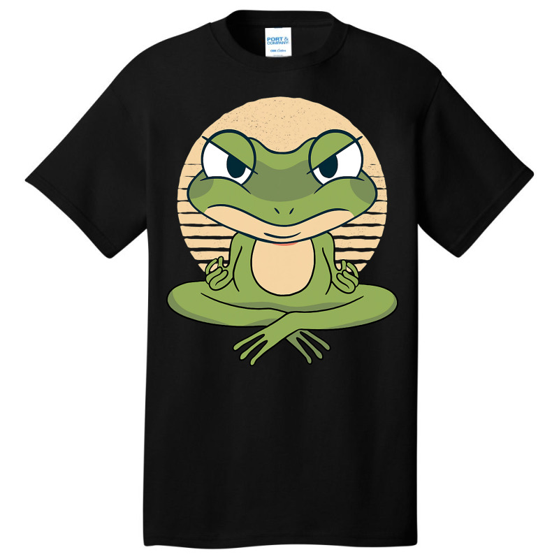 Frog And Frogs Yoga Meditation Meditate Statement  Basic T-shirt by AustynHidago | Artistshot