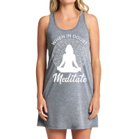 When In Doubt Meditate Woman Meditation Silhouette Tank Dress | Artistshot