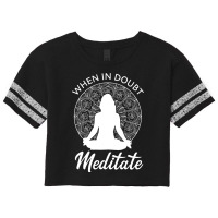 When In Doubt Meditate Woman Meditation Silhouette Scorecard Crop Tee | Artistshot