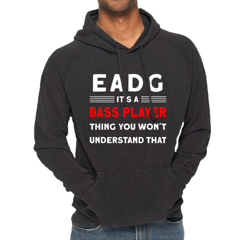 Eadg Bass Guitar Vintage Hoodie by KeziahSingleta | Artistshot