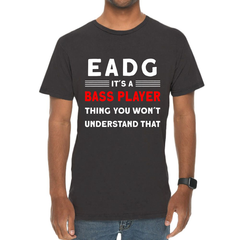 Eadg Bass Guitar Vintage T-Shirt by KeziahSingleta | Artistshot