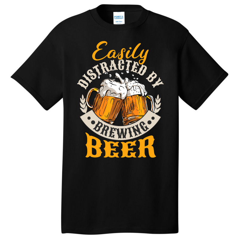 Easily Distracted By Brewing Beer Basic T-shirt | Artistshot