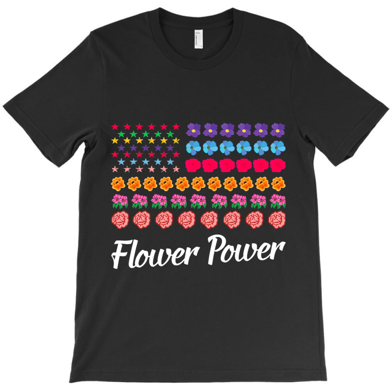 Flower Power American Flag Florist Gardener Plant  T-shirt | Artistshot