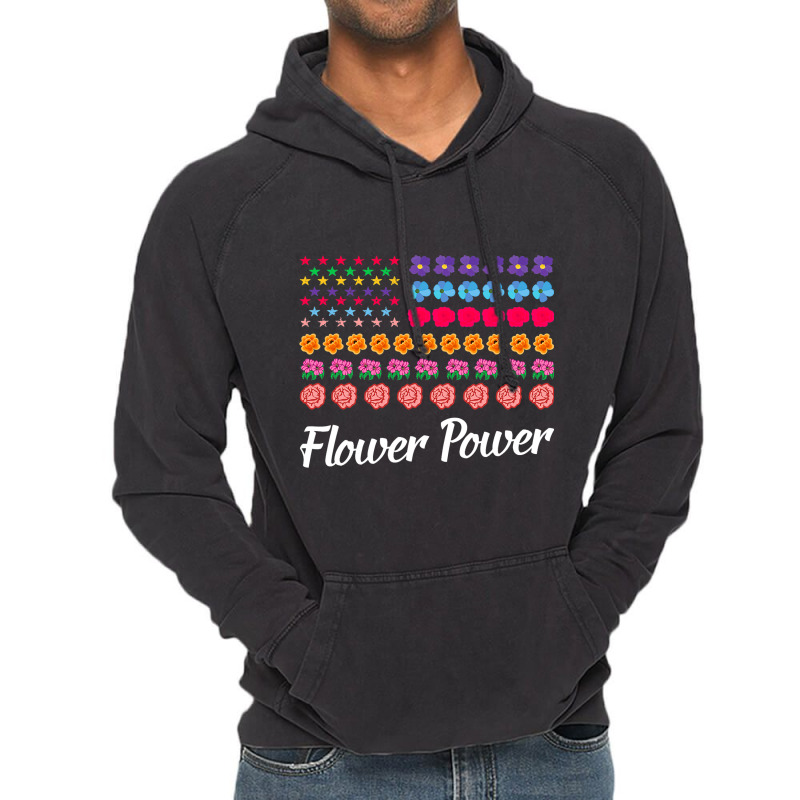 Flower Power American Flag Florist Gardener Plant  Vintage Hoodie | Artistshot