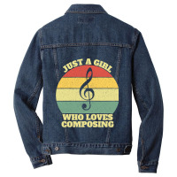 Womens Just A Girl Who Loves Composing Men Denim Jacket | Artistshot