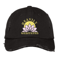 Funny Heavily Meditated Yoga Meditation Men Women  Vintage Cap | Artistshot