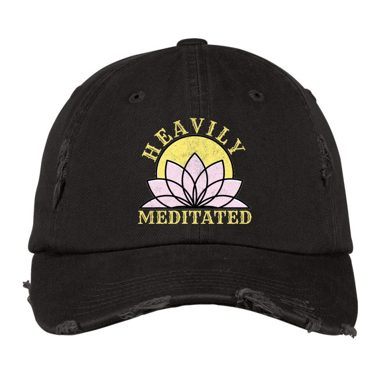 Funny Heavily Meditated Yoga Meditation Men Women  Vintage Cap by KIRKBALLARD | Artistshot