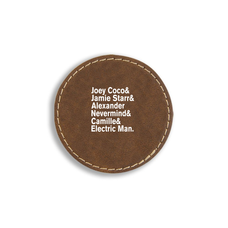 Prince Aliases Joey Coco & Jamie Starr Threads Round Leatherette Patch | Artistshot