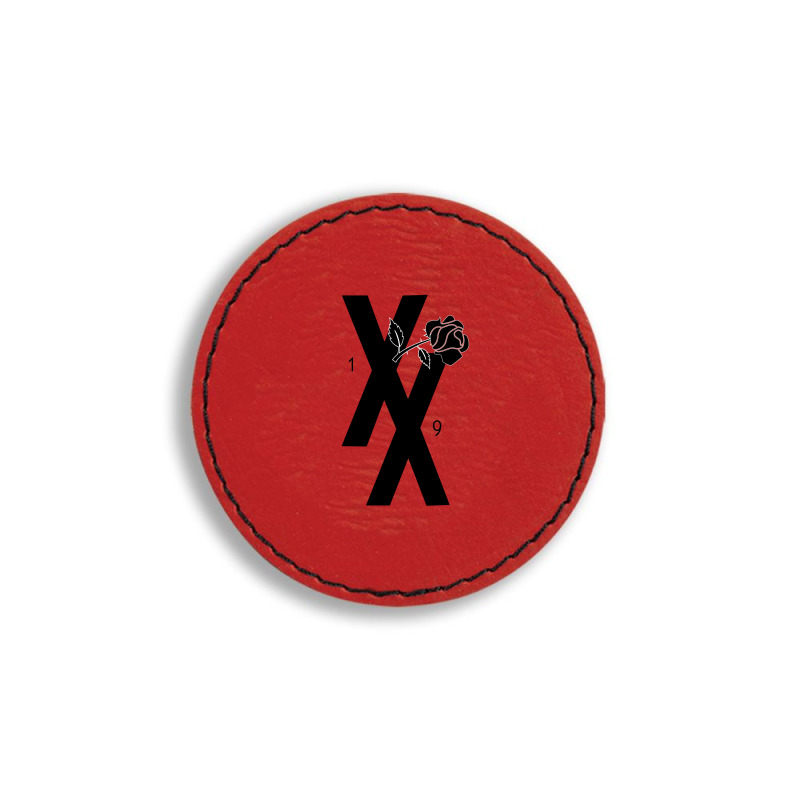 Mgk T Xx Shirt Flower Black Rose Round Leatherette Patch | Artistshot