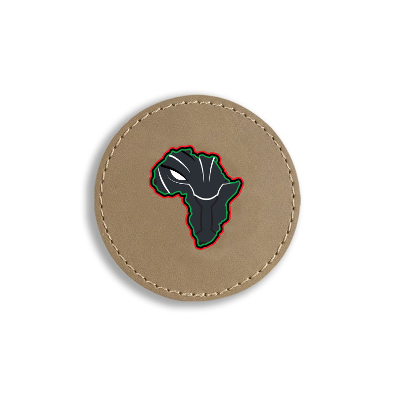 African Black Panther Round Leatherette Patch | Artistshot