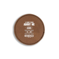 A Short Poem About Me Round Leatherette Patch | Artistshot