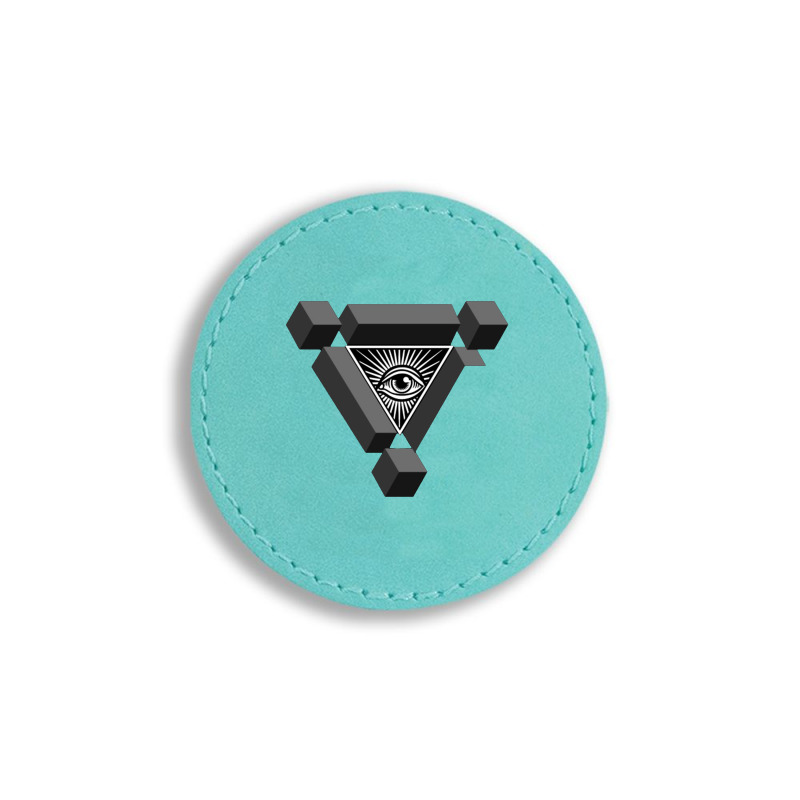 3d Freemasonry Illuminati Eye Of Providence Round Leatherette Patch | Artistshot