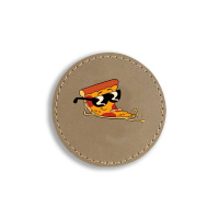 Pizza Steve Cool Cartoon Round Leatherette Patch | Artistshot