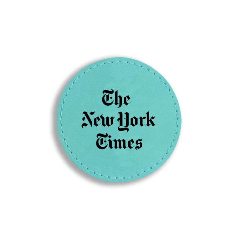 New York Times Round Leatherette Patch | Artistshot