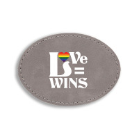 Love Wins Oval Leatherette Patch | Artistshot