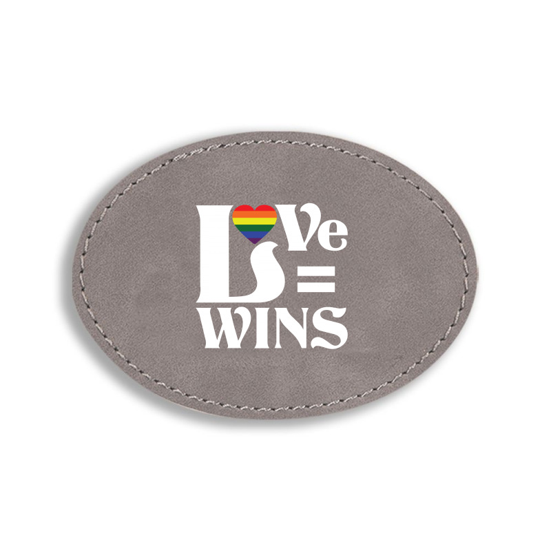 Love Wins Oval Leatherette Patch | Artistshot