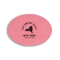 New York, The Empire State Oval Leatherette Patch | Artistshot