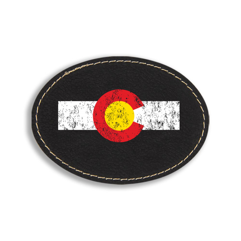 Vintage Colorado Flag Oval Leatherette Patch | Artistshot