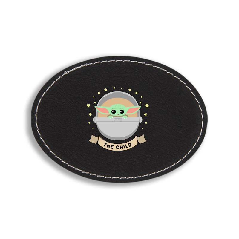 The Child Mandalorian Oval Leatherette Patch by honeysuckle | Artistshot