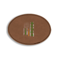 Irish American Ireland Flag Shamrock Oval Leatherette Patch | Artistshot